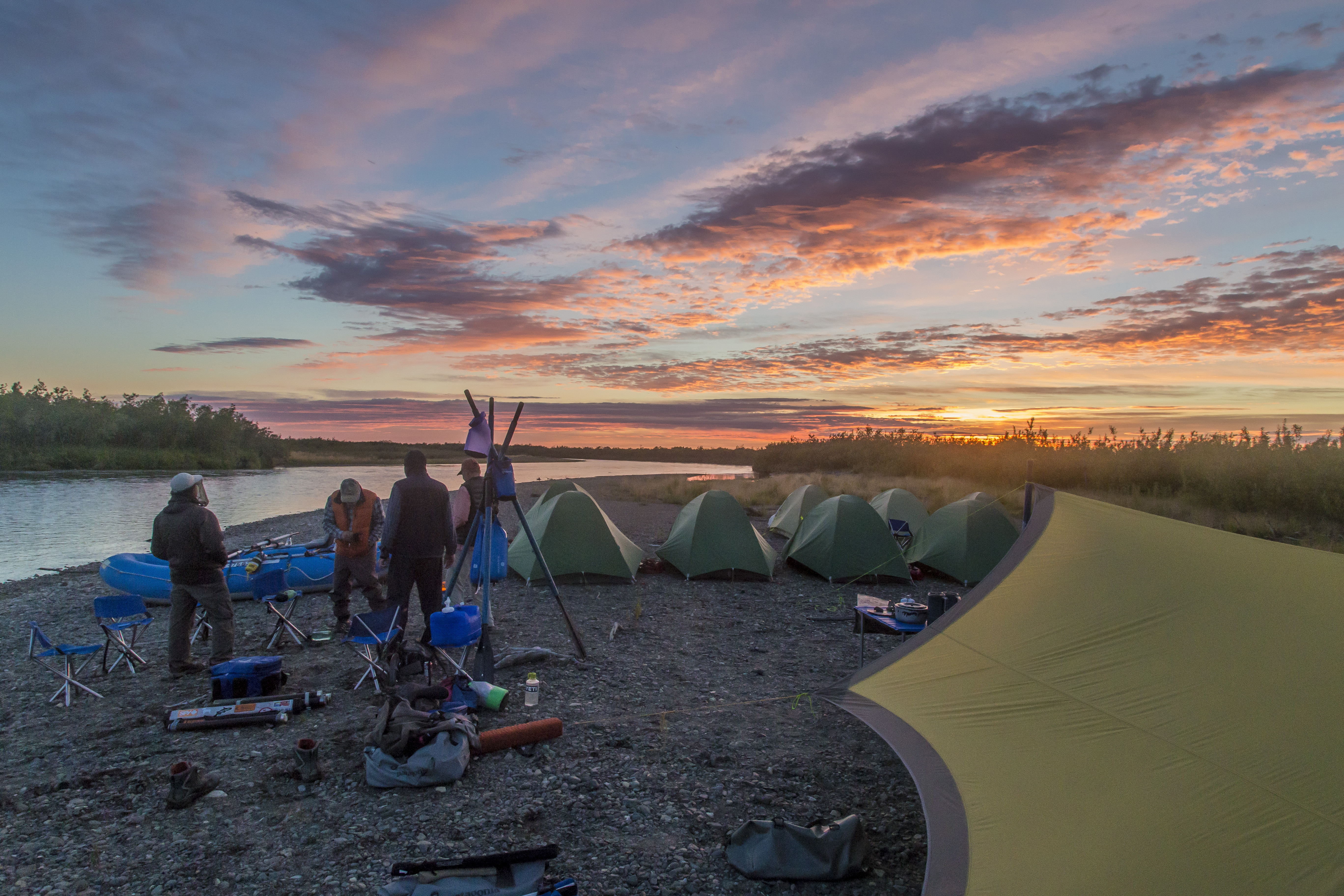 Tent Camp Sunset - Wild River Fish