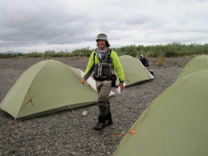 Brian striding through camp med res